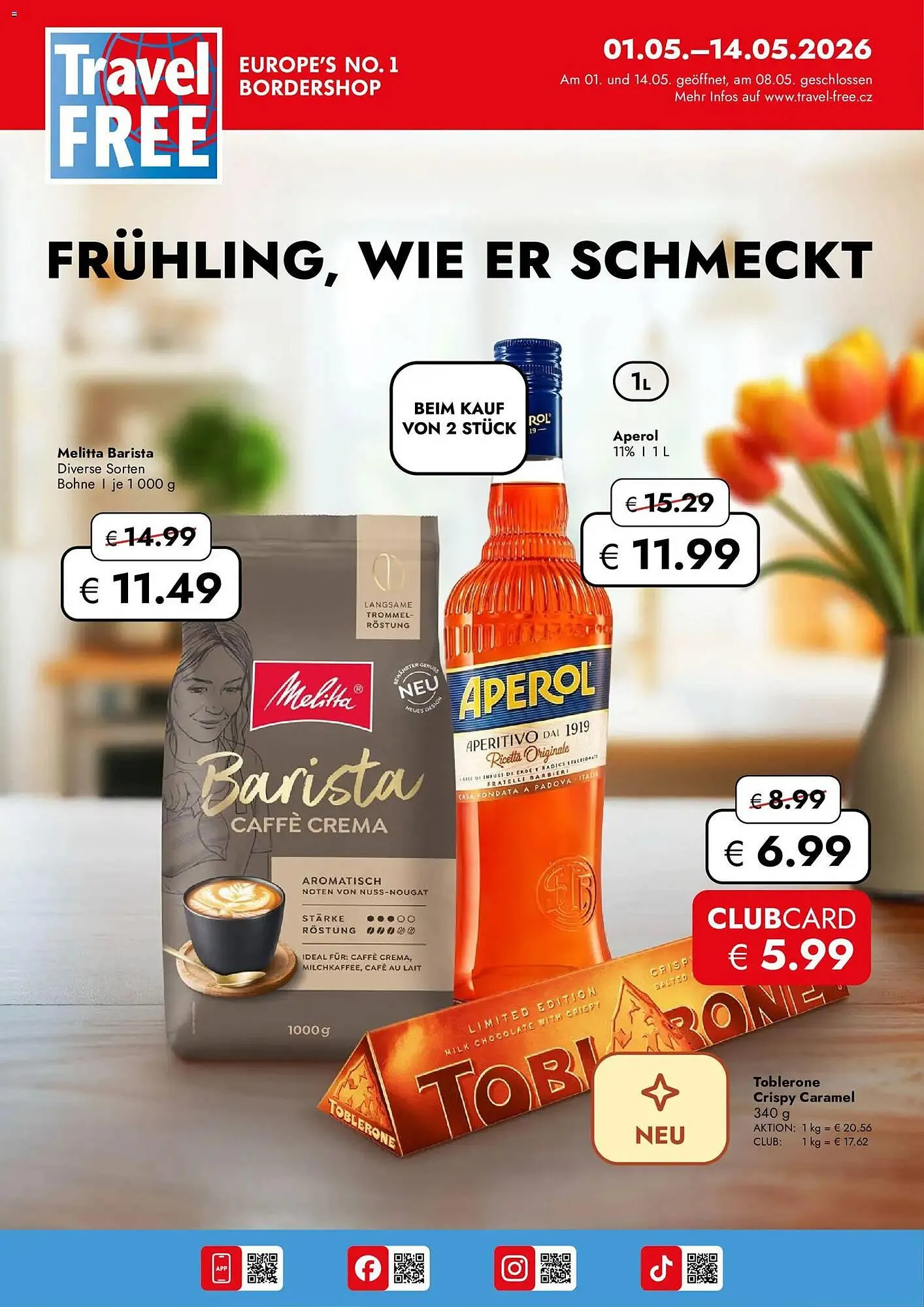 Travel Free Prospekt von 1. Mai bis 14. Mai 2026 - Prospekt seite 1