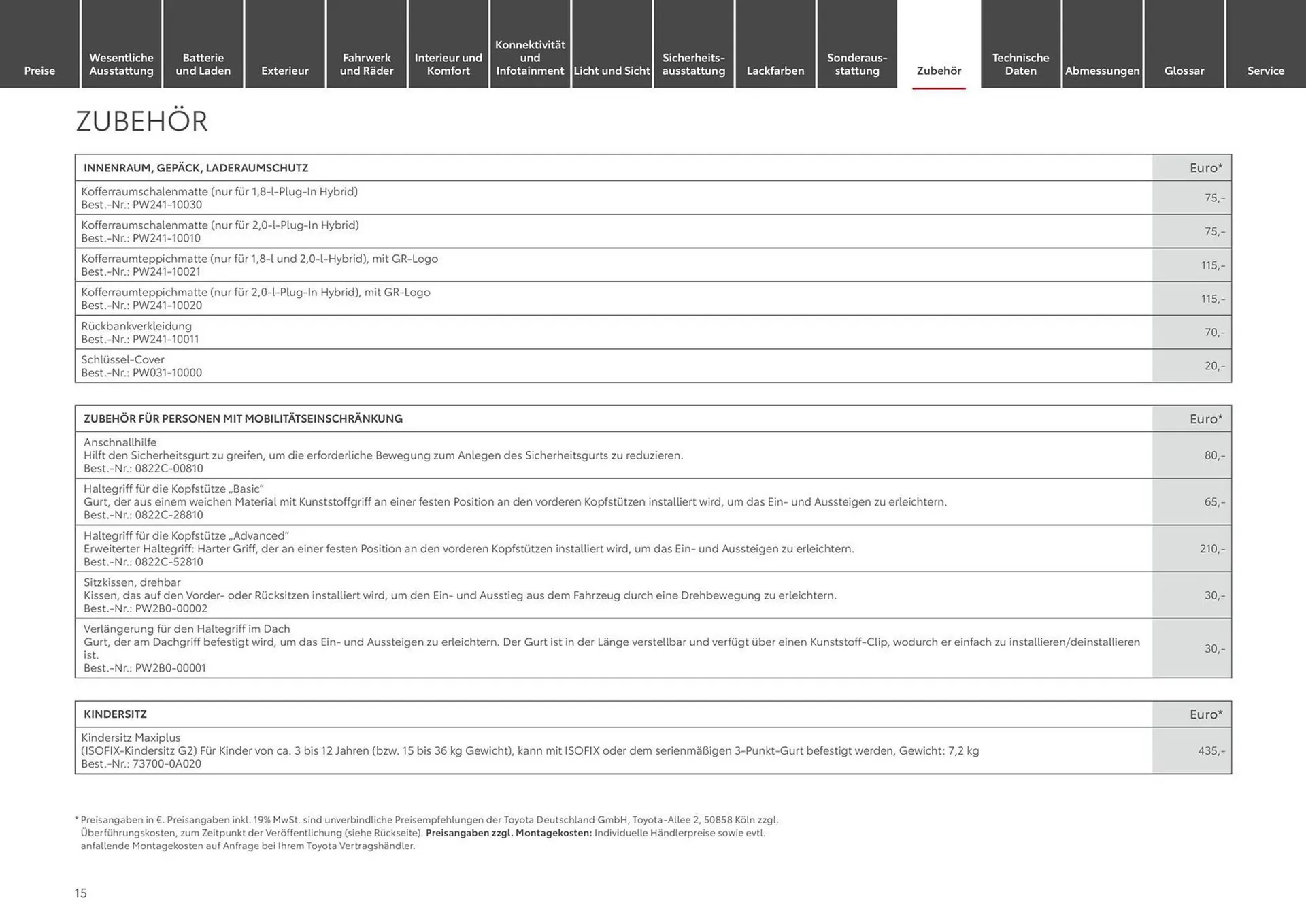 Toyota Prospekt von 20. September bis 20. September 2025 - Prospekt seite 15