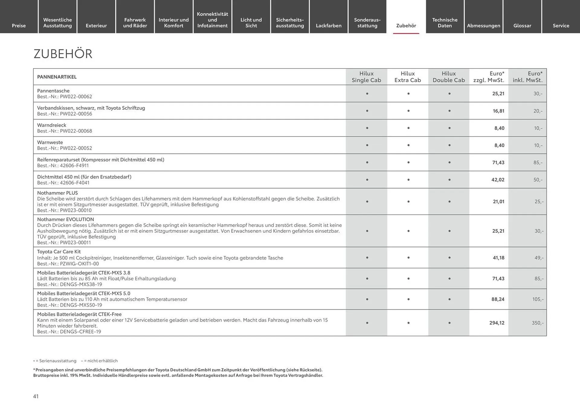 Toyota Prospekt von 6. April bis 6. April 2025 - Prospekt seite 41
