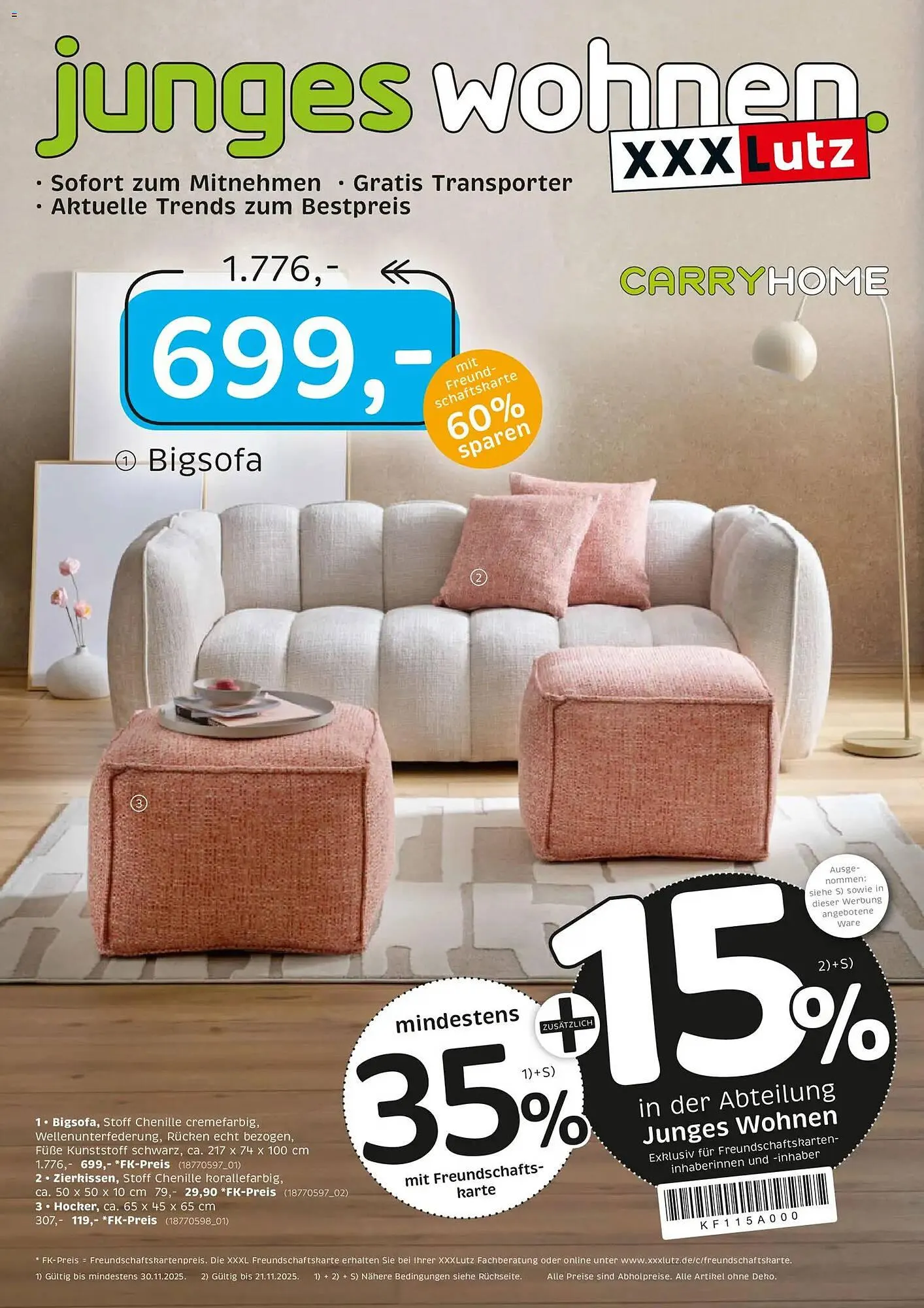 XXXLutz Prospekt von 16. November bis 30. November 2025 - Prospekt seite 1