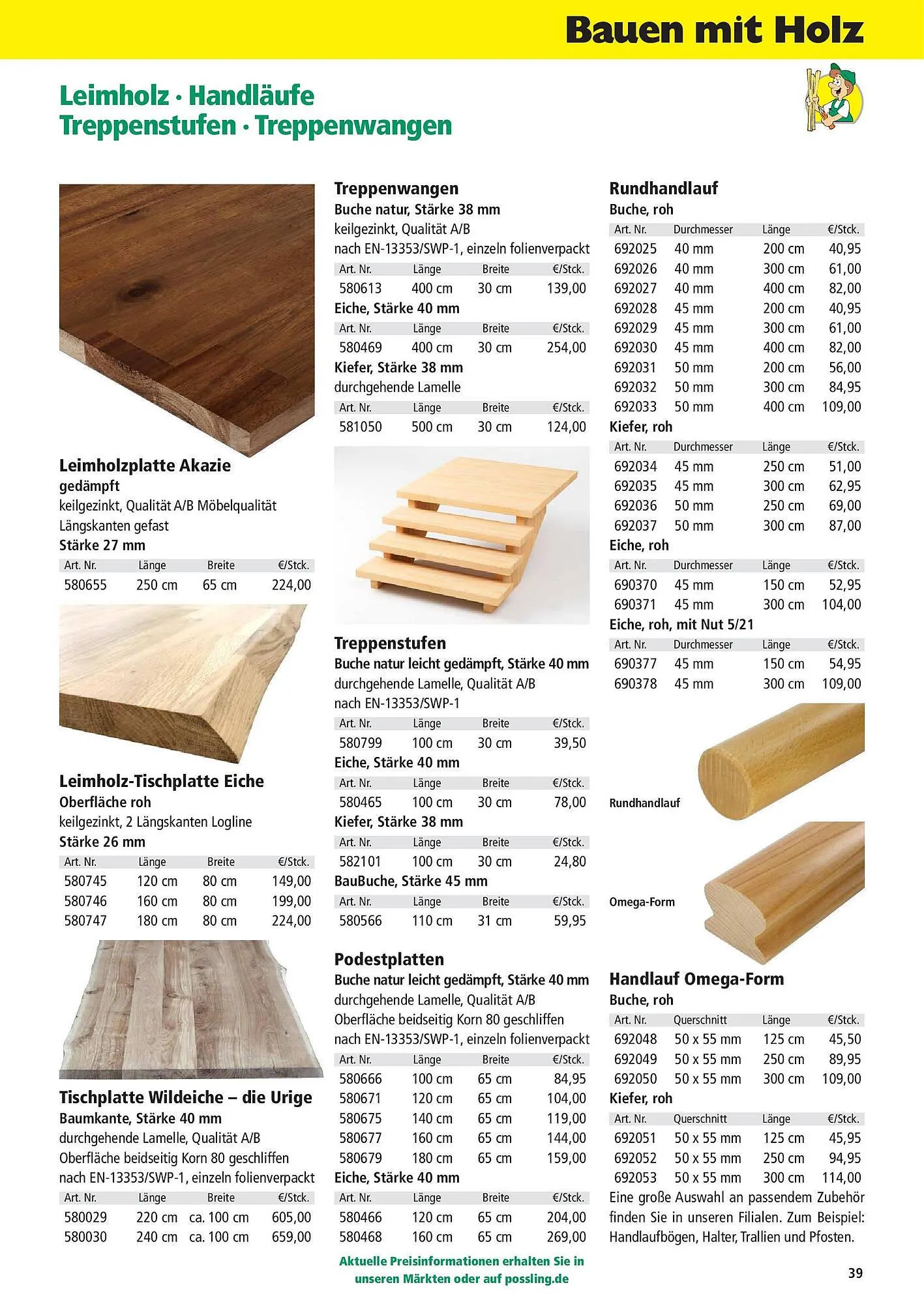 Holz Possling Prospekt von 31. März bis 30. Juni 2025 - Prospekt seite 39