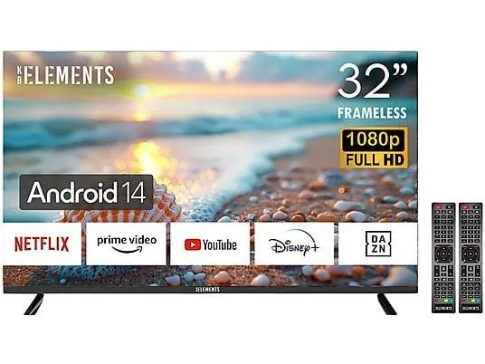 KB ELEMENTS ELT32DE14S LED TV (Flat, 32 Zoll / 80 cm, Full-HD, SMART TV)