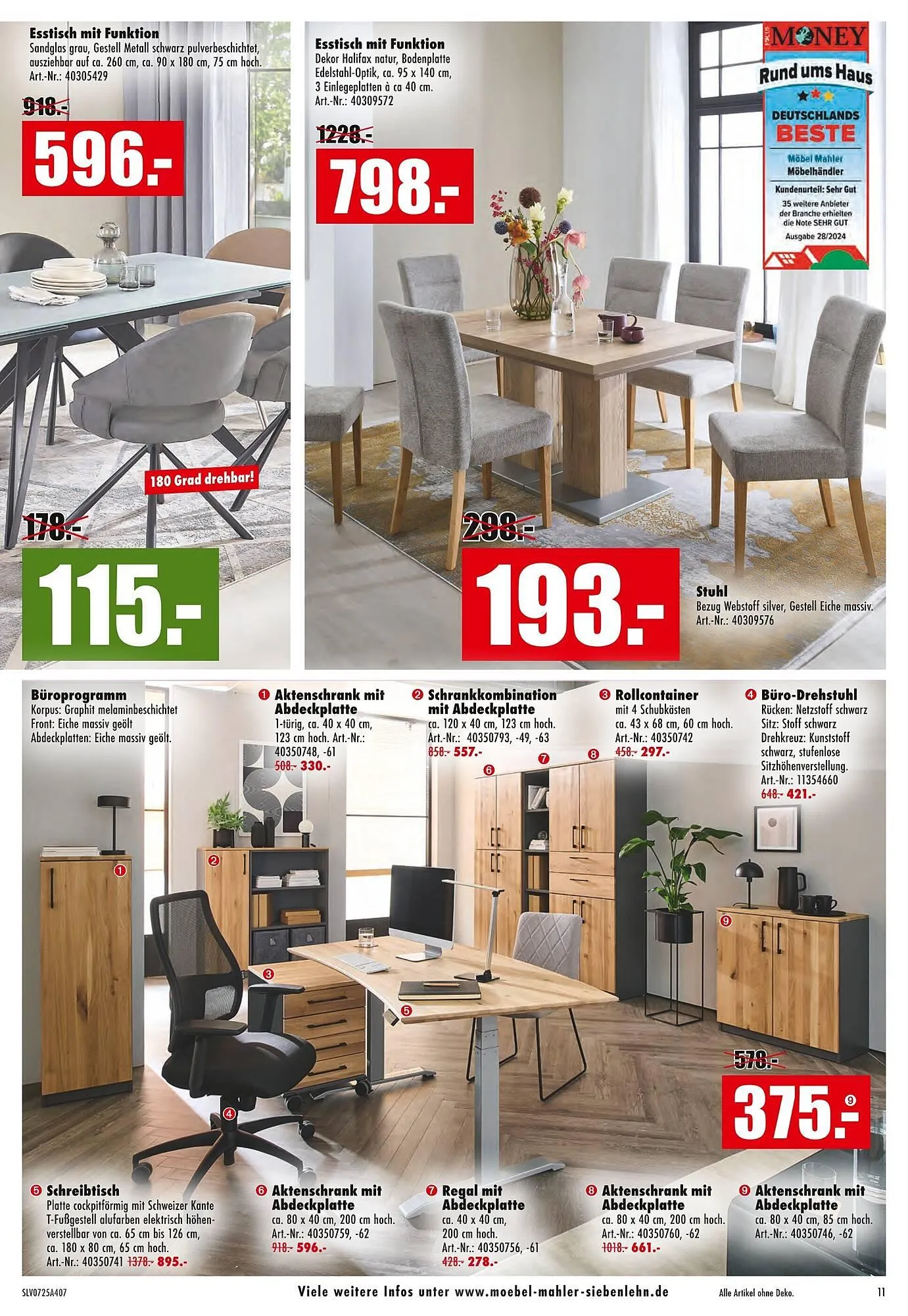 Möbel Mahler Prospekt von 13. August bis 26. August 2025 - Prospekt seite 11