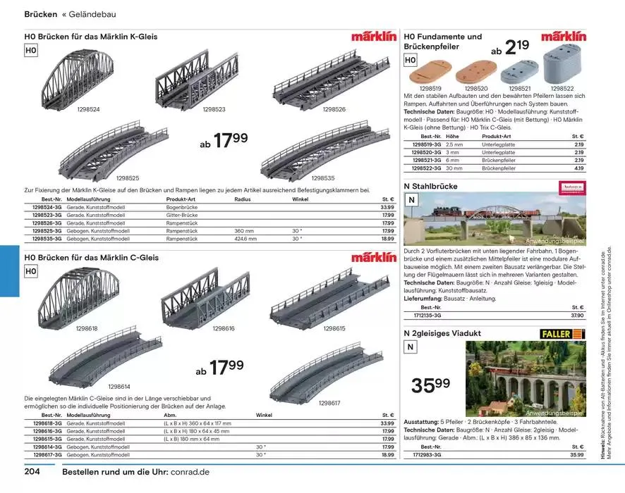 Modellbahn Katalog von 29. Oktober bis 31. Dezember 2025 - Prospekt seite 206