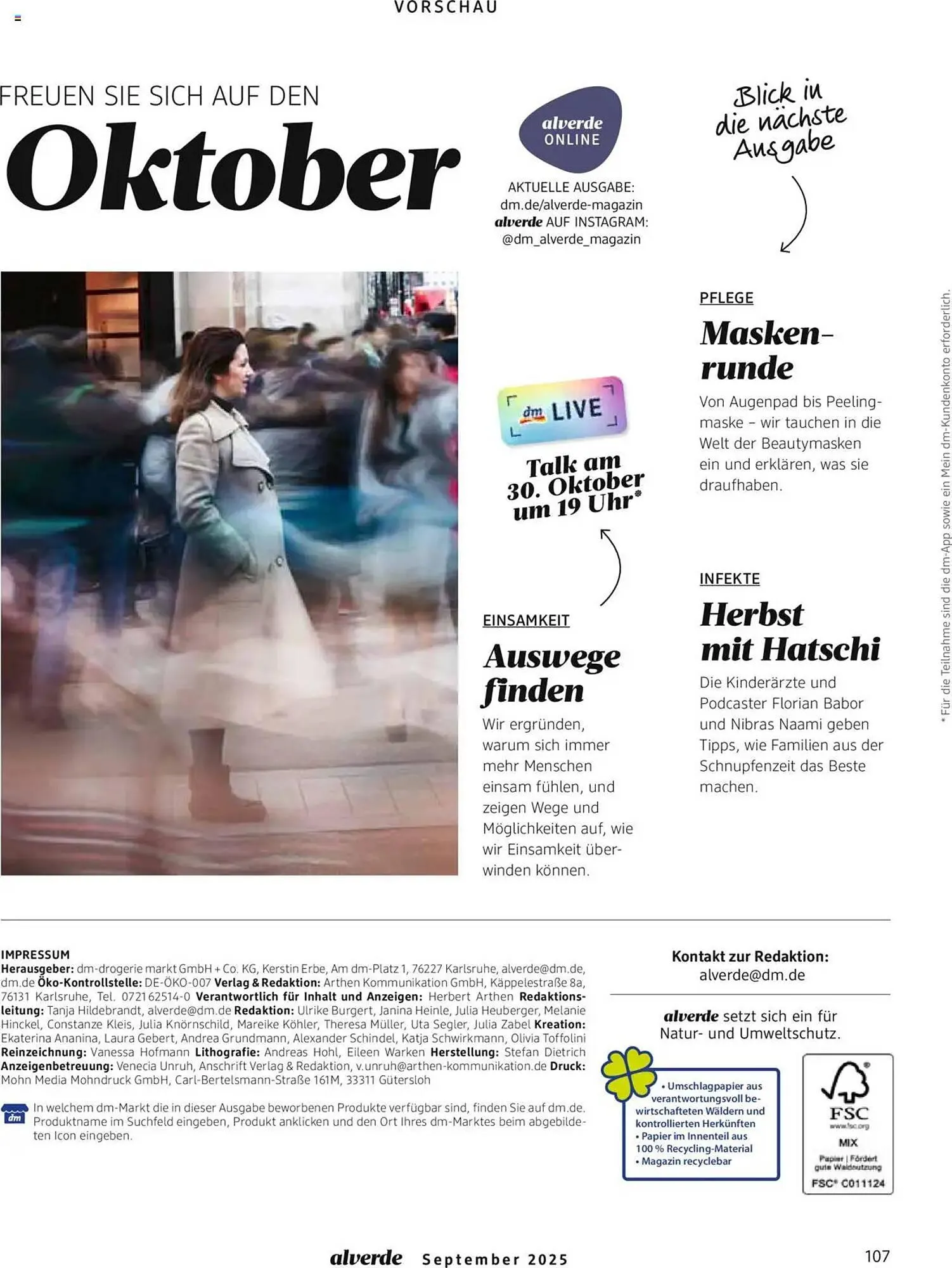 dm drogerie Magazin von 1. September bis 30. September 2025 - Prospekt seite 107