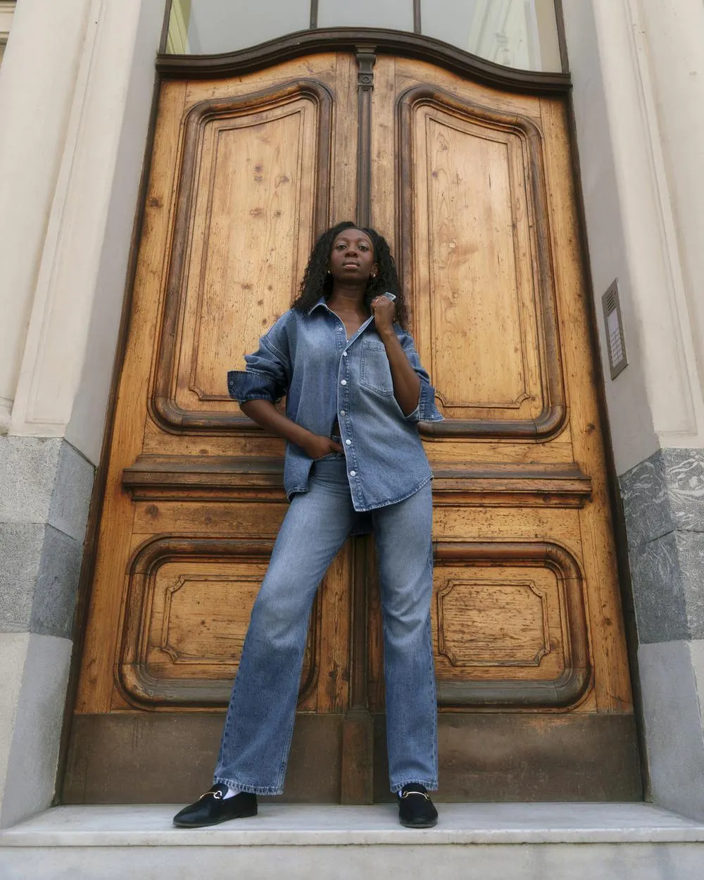 Camisa vaquera de corte relajado