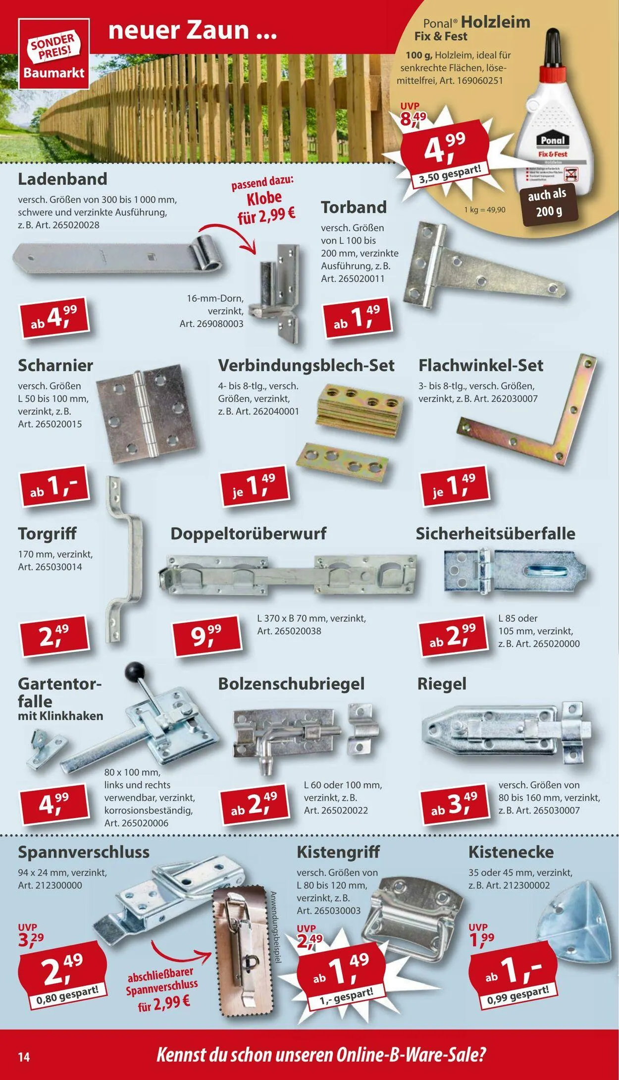 Sonderpreis Baumarkt Aktueller Prospekt von 7. Juni bis 22. Juni 2025 - Prospekt seite 14