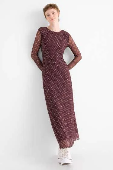 Mesh dress - polka dot