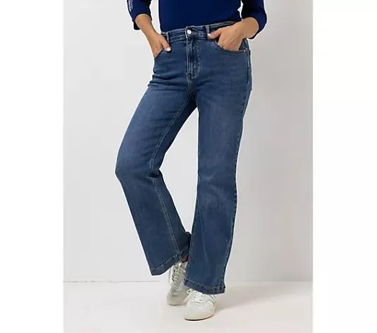 KILIAN KERNER SENSES Jeanshose, 1/1-Länge 5-Pocket-Style Super Soft weiter Beinverlauf