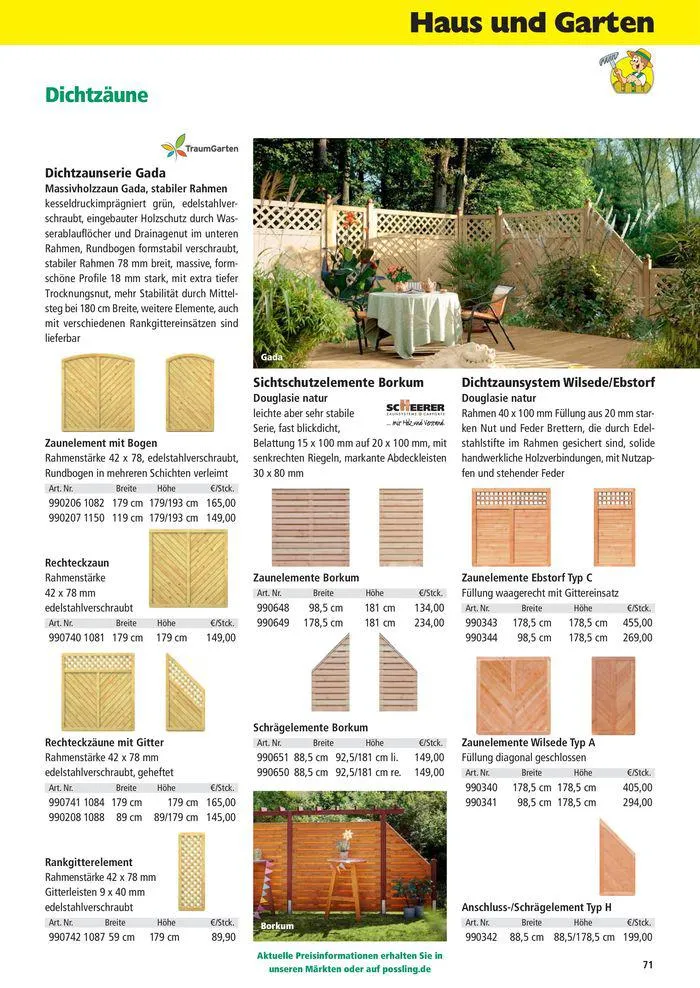 Holz-& Baukatalog 2024/25 von 27. März bis 31. Januar 2025 - Prospekt seite 71