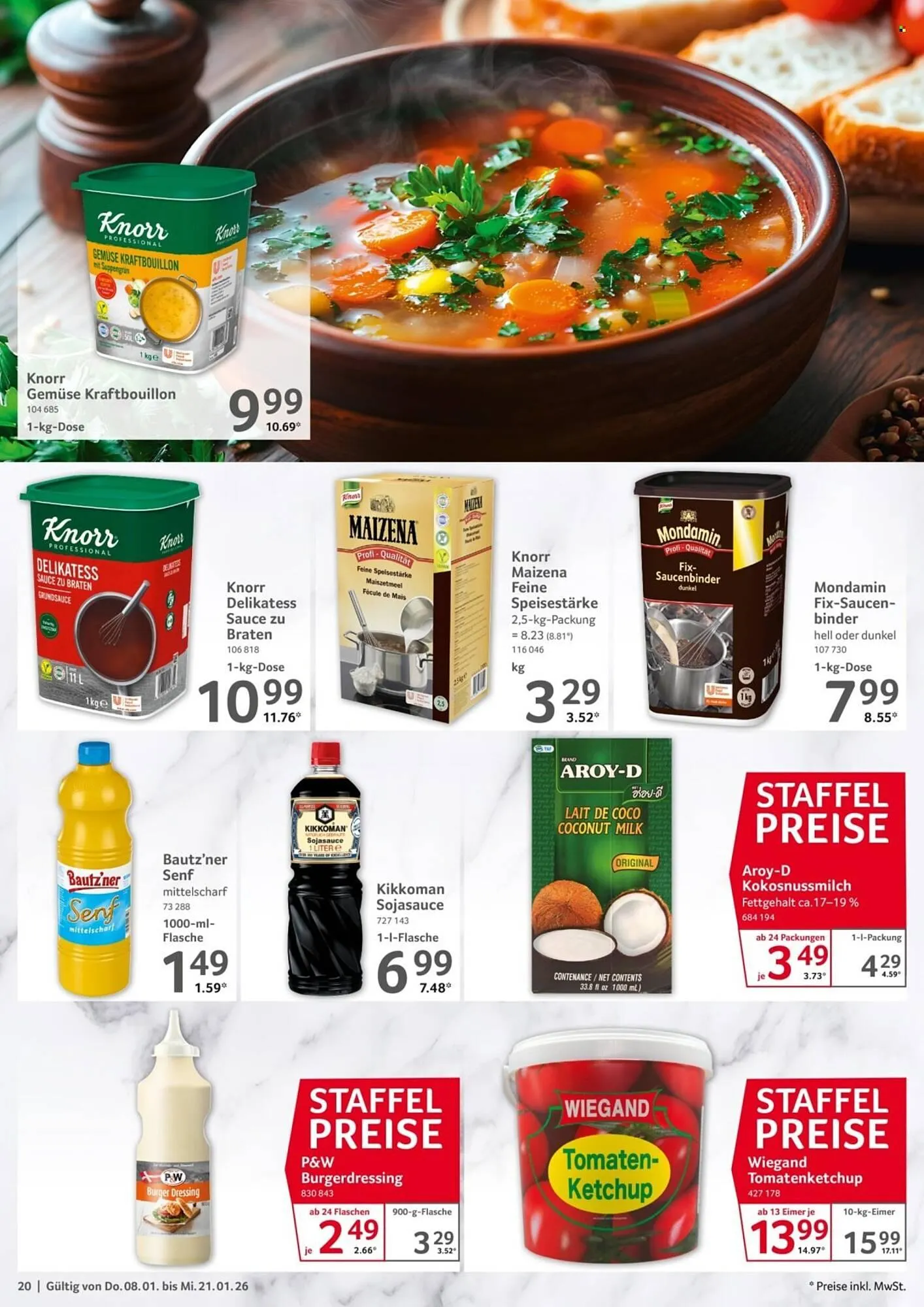 Selgros Prospekt von 8. Januar bis 21. Januar 2026 - Prospekt seite 20