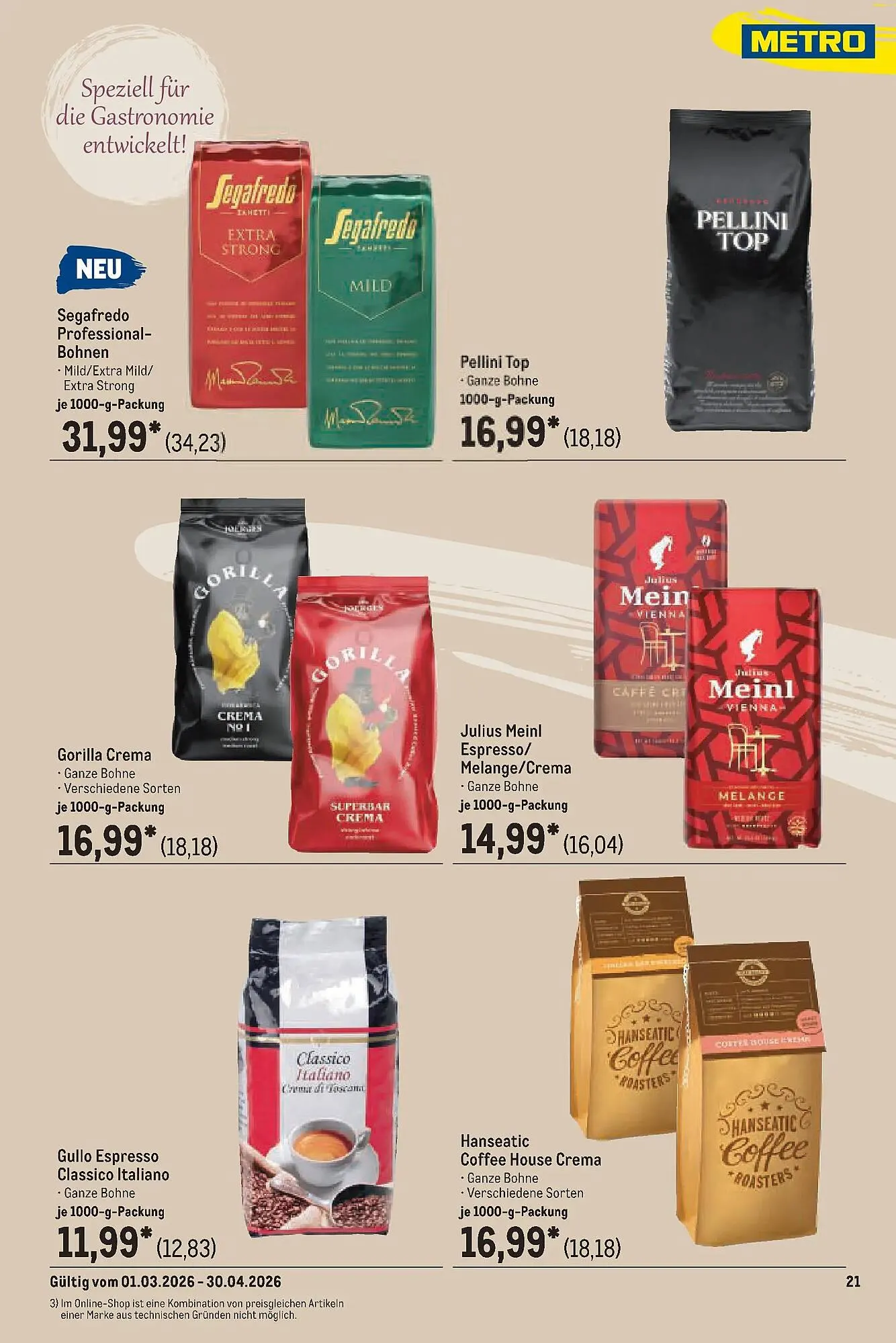 METRO Prospekt von 22. März bis 28. März 2026 - Prospekt seite 21