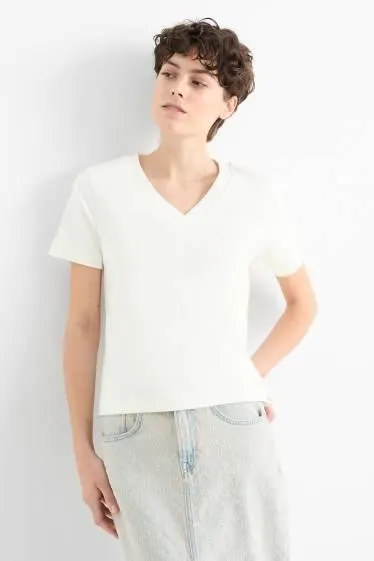 Multipack of 2 - basic V-neck T-shirt