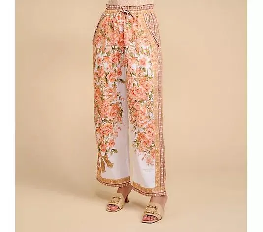 SCHIFFHAUER MUNICH® Hose, lang Rundumdehnbund Rüschendetails weite Form