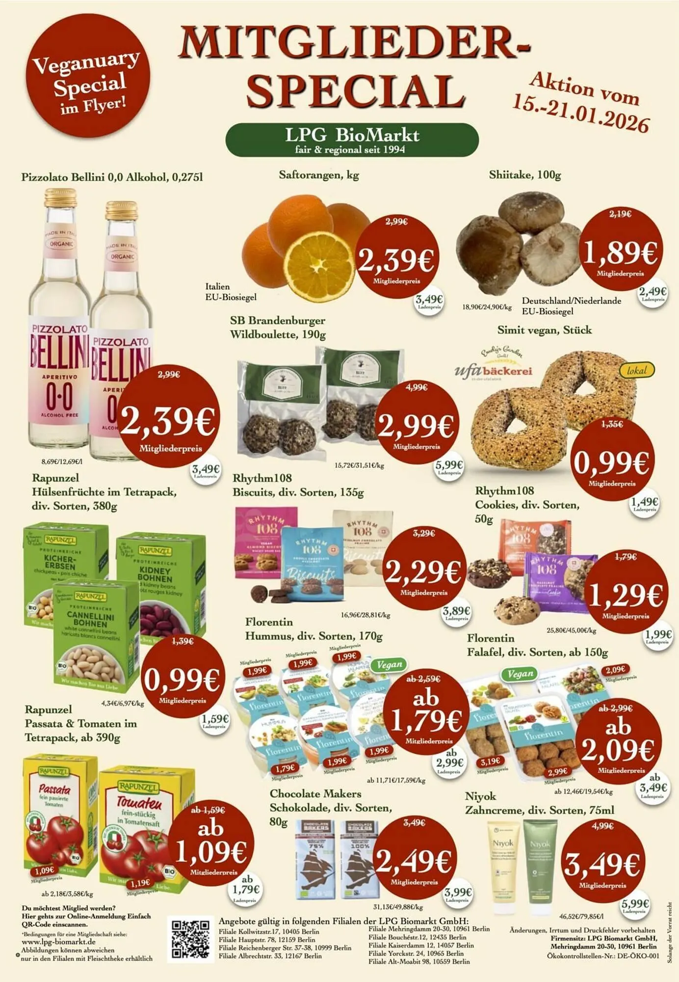 LPG Biomarkt Prospekt von 15. Januar bis 21. Januar 2026 - Prospekt seite 1