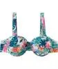 Bikini-Oberteil mit Blumenmuster Janina curved, abnehmbare Träger