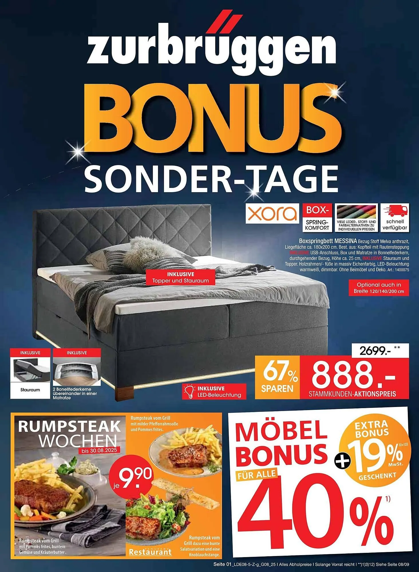 Zurbrüggen Prospekt von 2. August bis 23. August 2025 - Prospekt seite 1