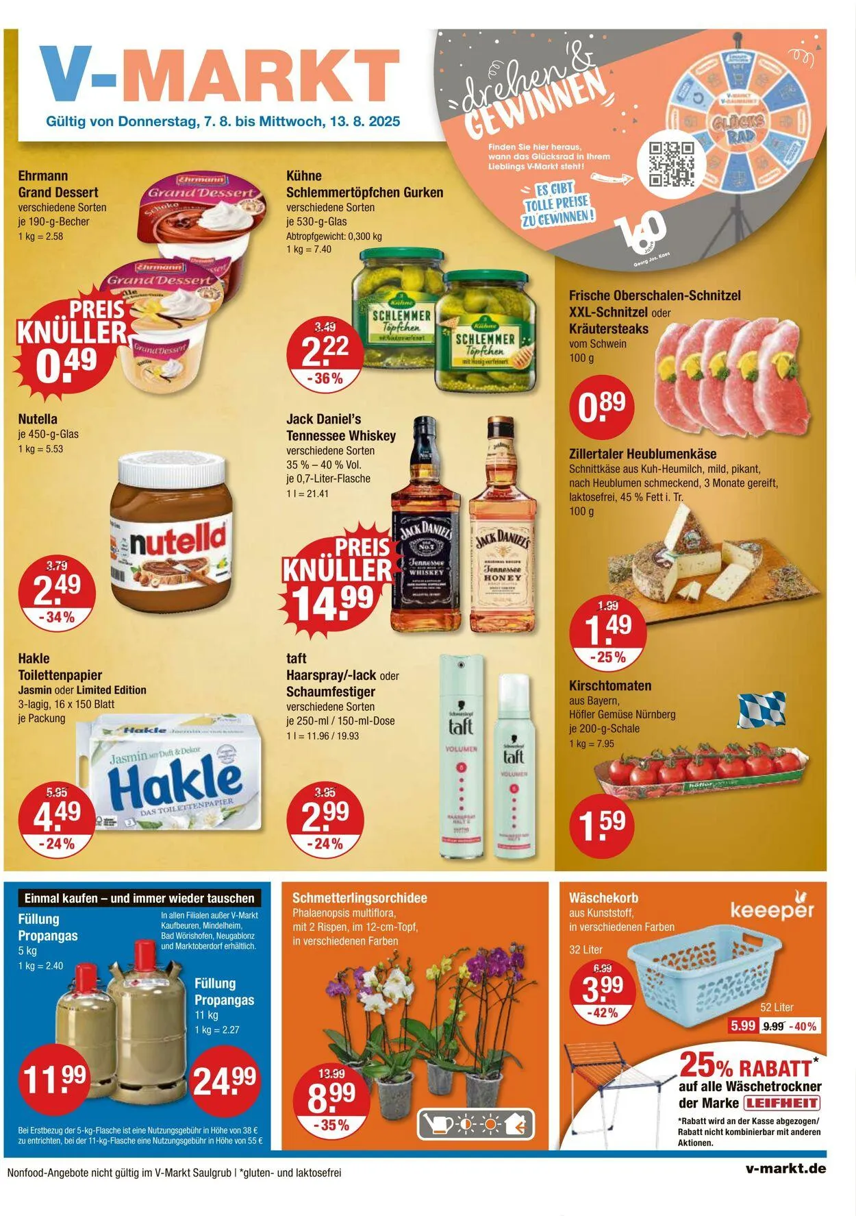 V-Markt Aktueller Prospekt von 7. August bis 13. August 2025 - Prospekt seite 1