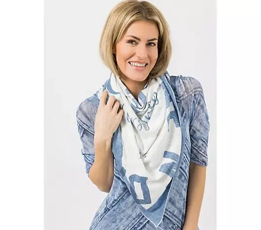 DINE 'N' DANCE Dreieckstuch platzierter Druck