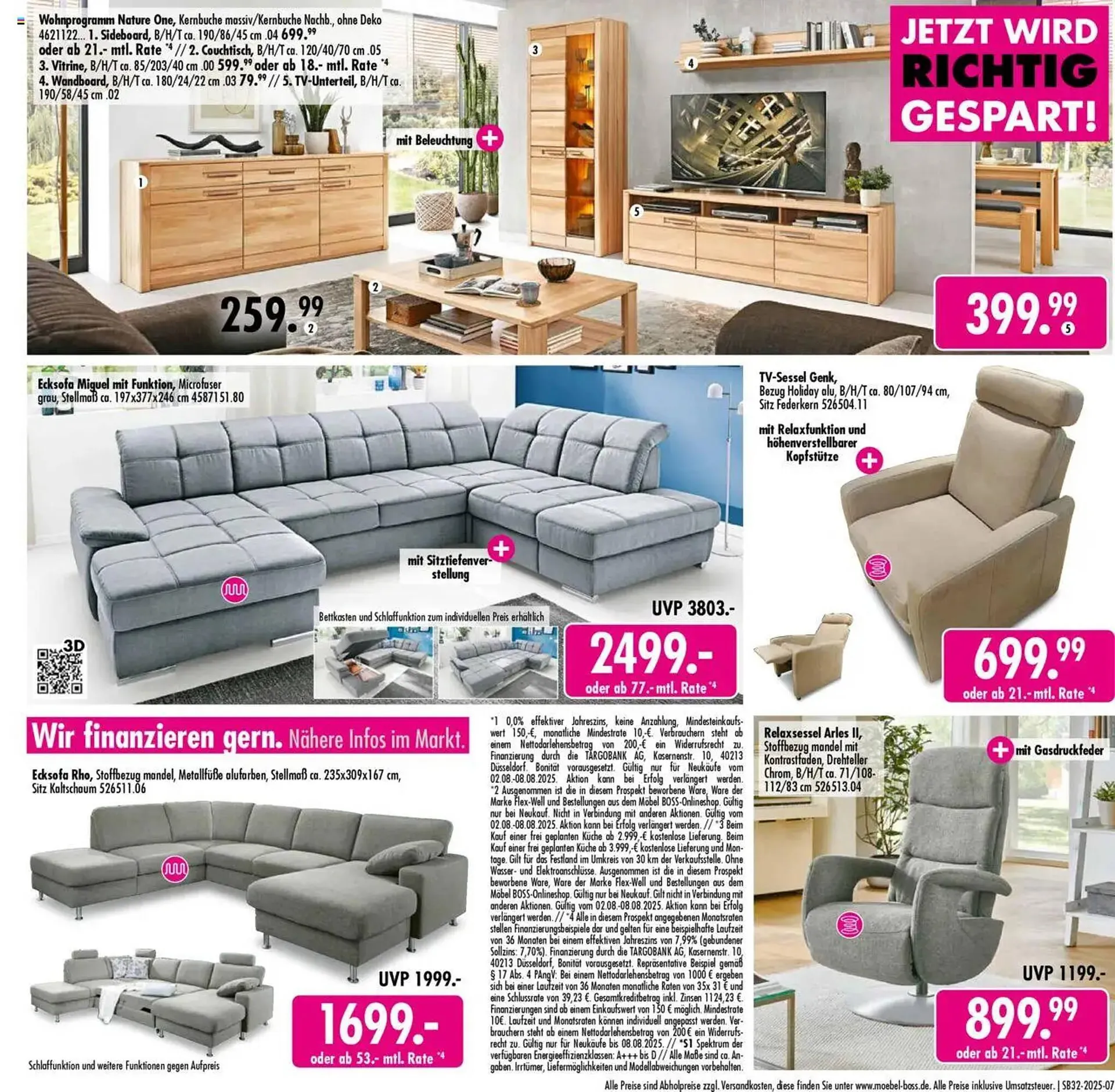 Möbel Boss Prospekt von 2. August bis 8. August 2025 - Prospekt seite 7