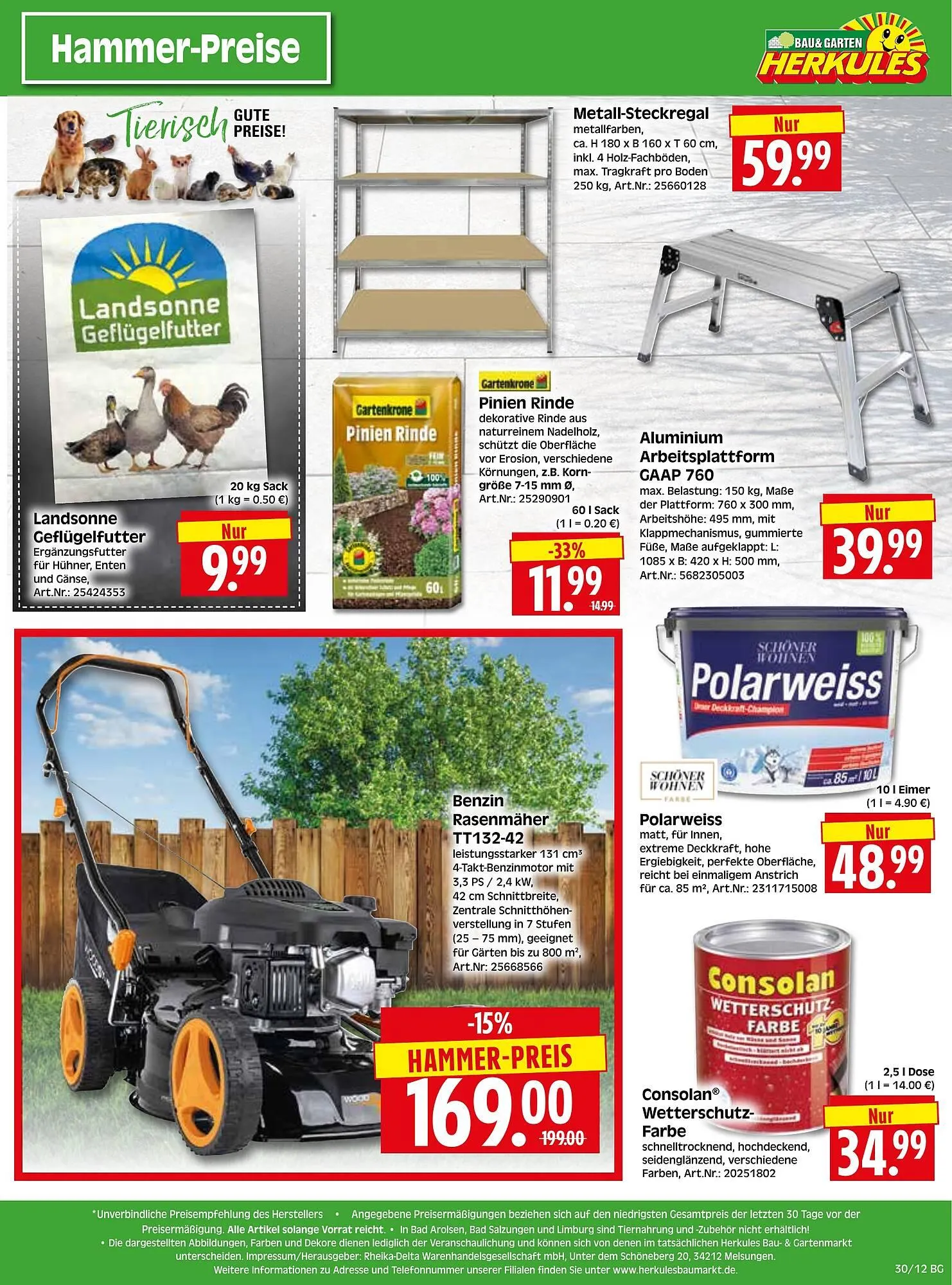 Herkules Baumarkt Prospekt von 21. Juli bis 26. Juli 2025 - Prospekt seite 12