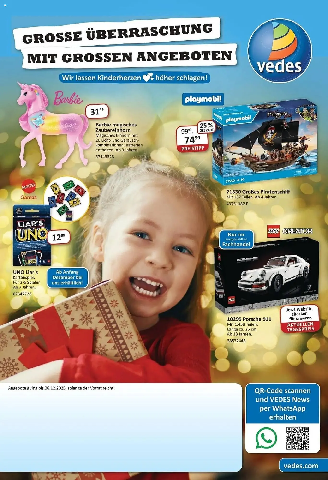 Vedes Prospekt von 19. November bis 6. Dezember 2025 - Prospekt seite 1