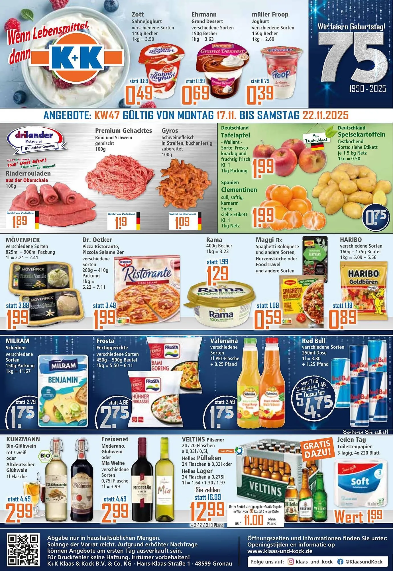 Klaas und Kock Prospekt von 17. November bis 22. November 2025 - Prospekt seite 1