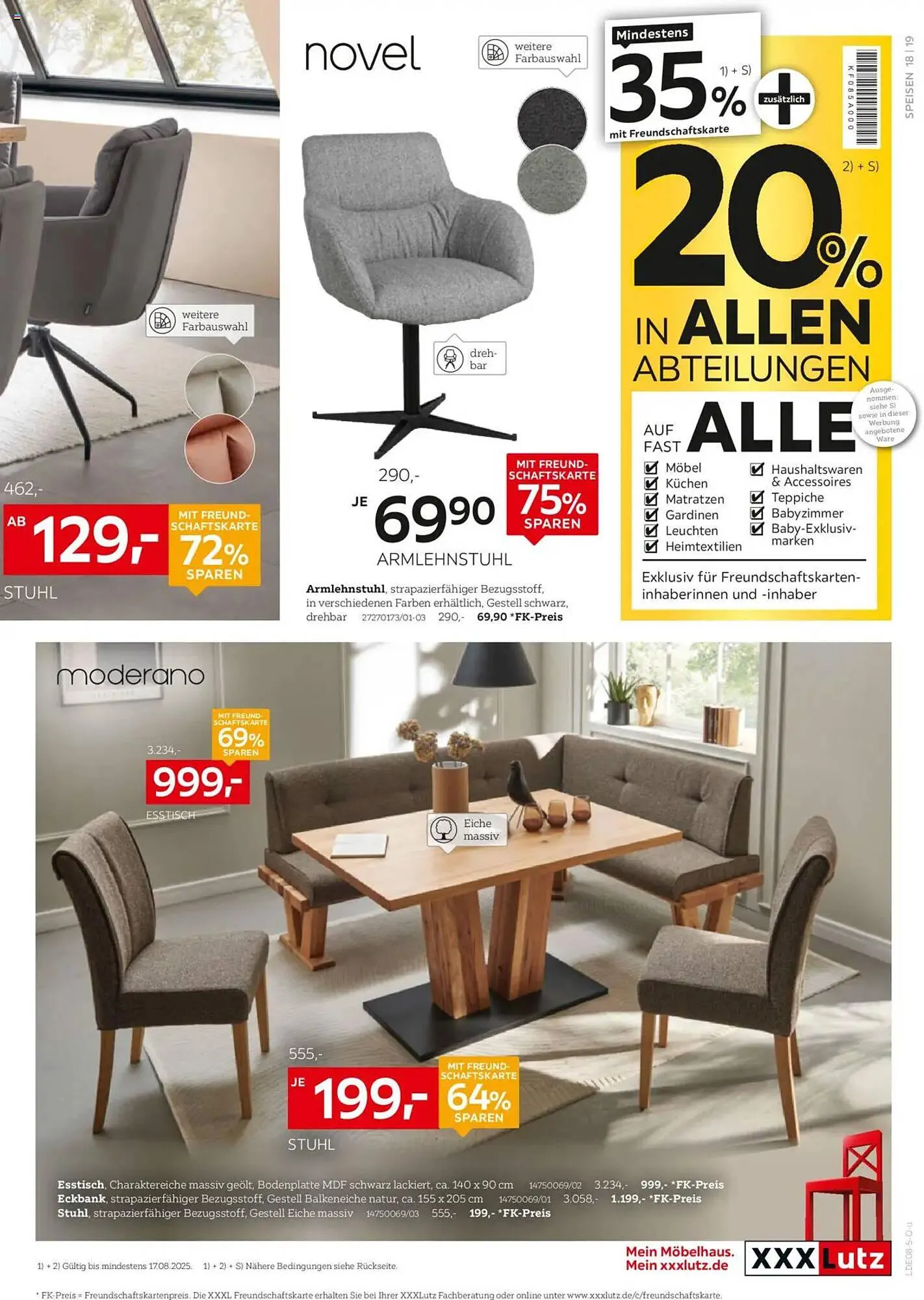 XXXLutz Prospekt von 4. August bis 17. August 2025 - Prospekt seite 19