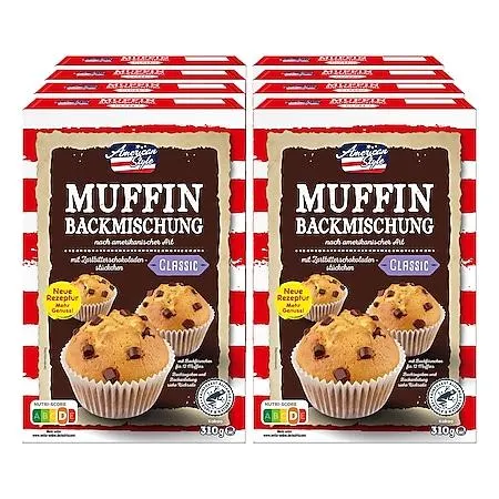American Style Muffin Backmischung Classic 310 g, 8er Pack