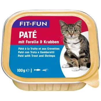 FIT+FUN Adult Paté Forelle und Krabben 16x100 g