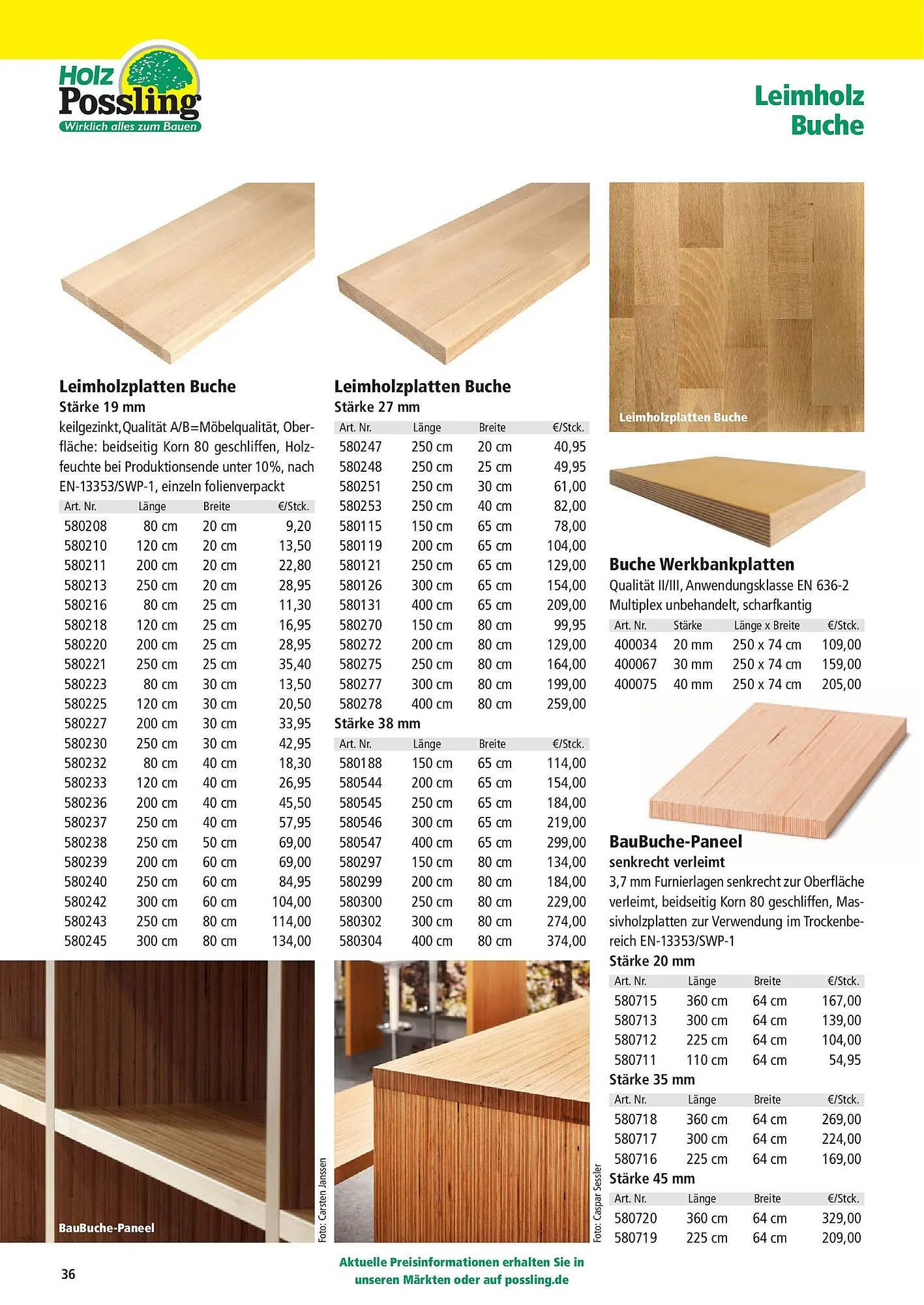 Holz Possling Prospekt von 31. März bis 30. Juni 2025 - Prospekt seite 36