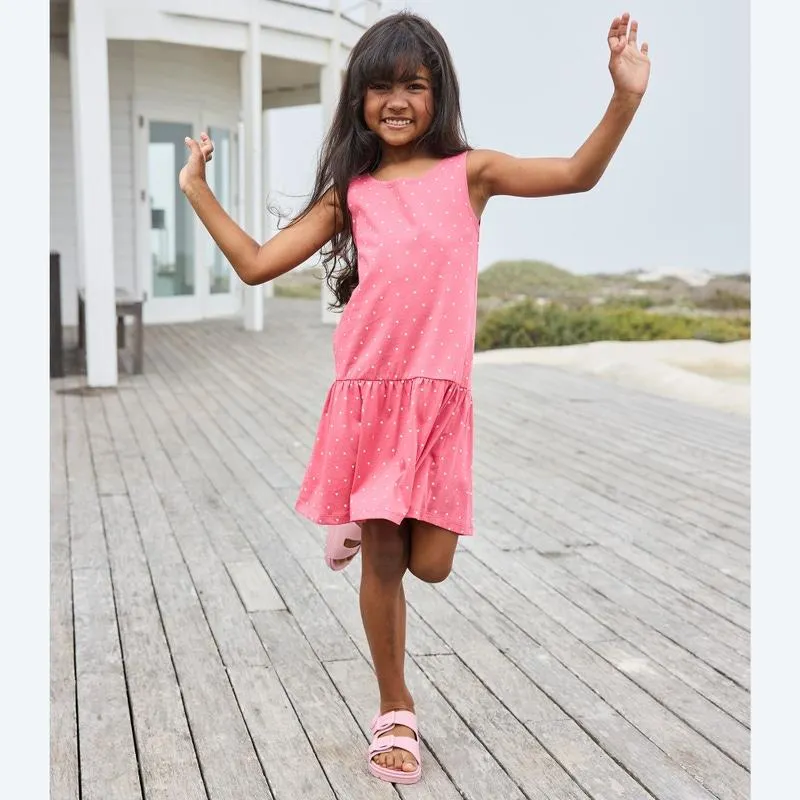 Kinder-Mädchen-Kleid mit Herzen