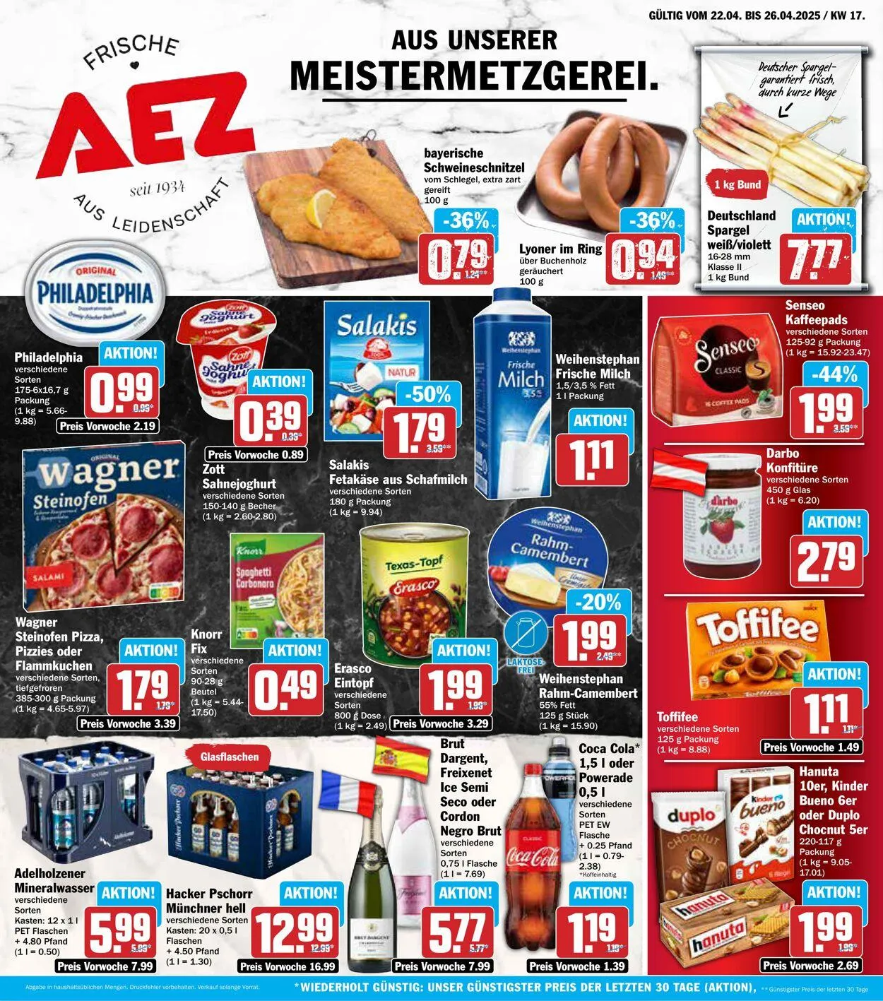 AEZ Aktueller Prospekt von 21. April bis 26. April 2025 - Prospekt seite 1