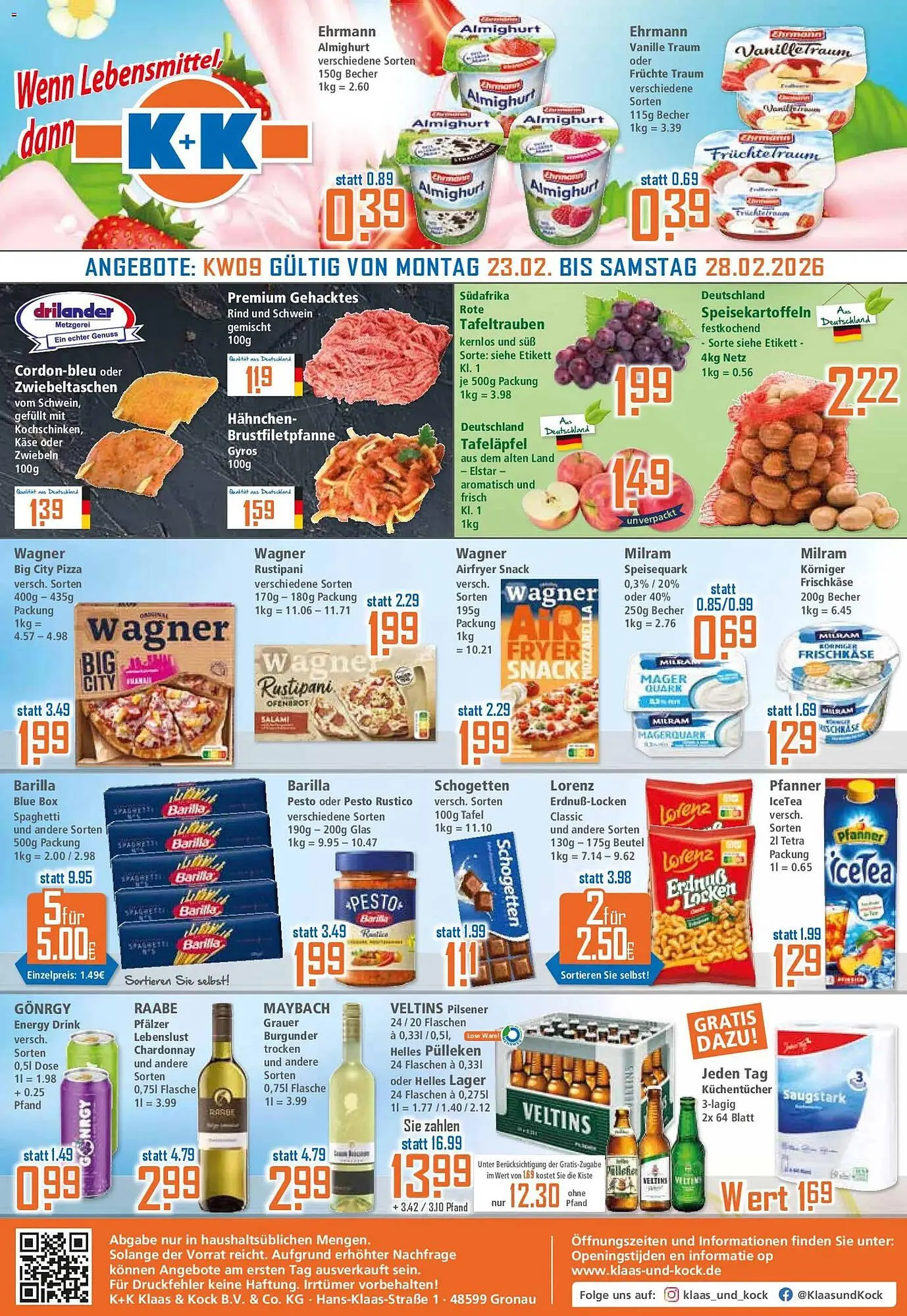 Klaas und Kock Prospekt von 23. Februar bis 28. Februar 2026 - Prospekt seite 1
