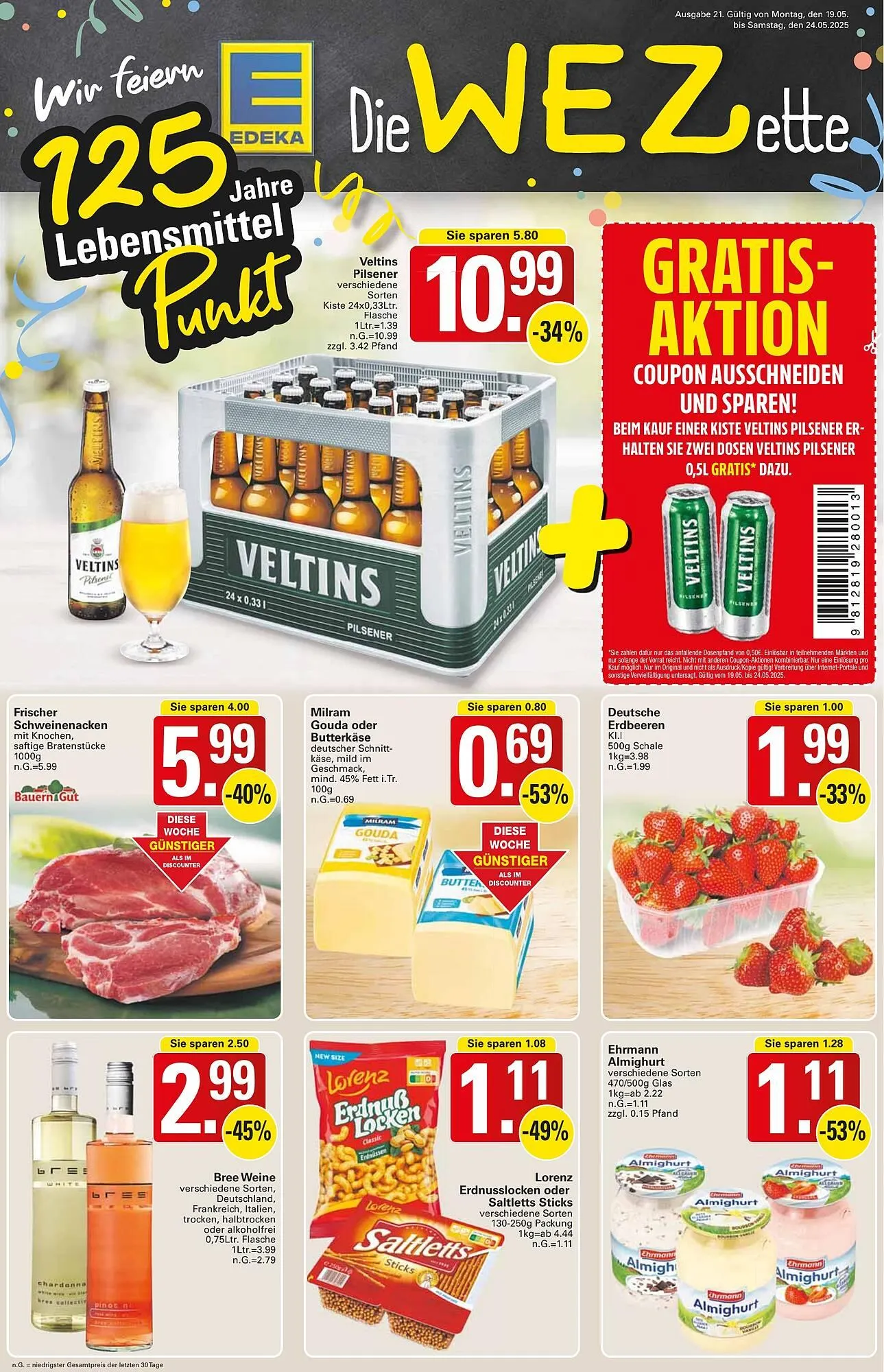 WEZ Prospekt von 19. Mai bis 24. Mai 2025 - Prospekt seite 1