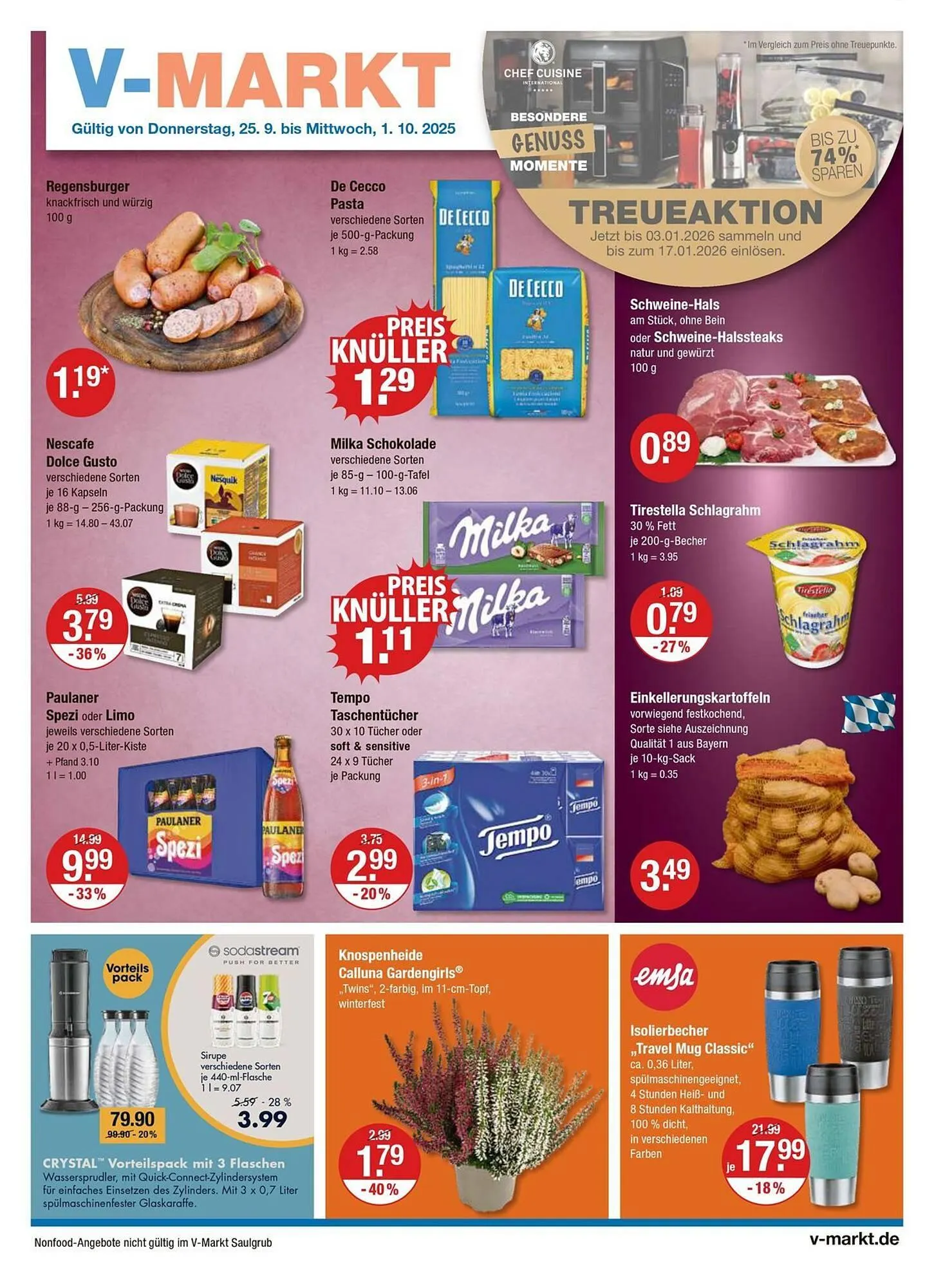 V Markt Prospekt von 25. September bis 1. Oktober 2025 - Prospekt seite 1