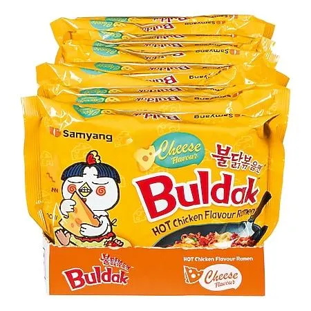 Samyang Buldak Ramen Hot Chicken Cheese 140 g, 10er Pack