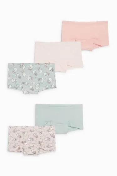Multipack of 5 - puppy and popcorn - shorts