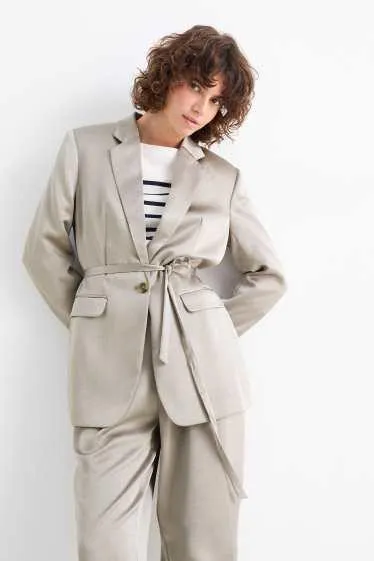 Long blazer - fitted - shiny