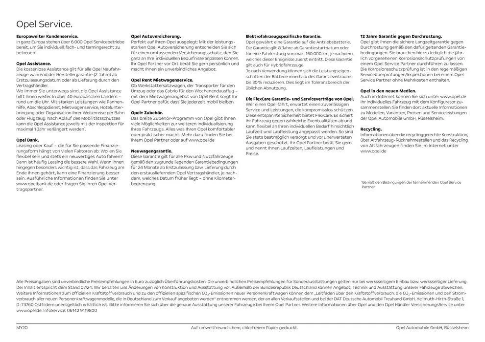 Opel Neuer Zafira Electric von 30. Juli bis 30. Juli 2025 - Prospekt seite 22