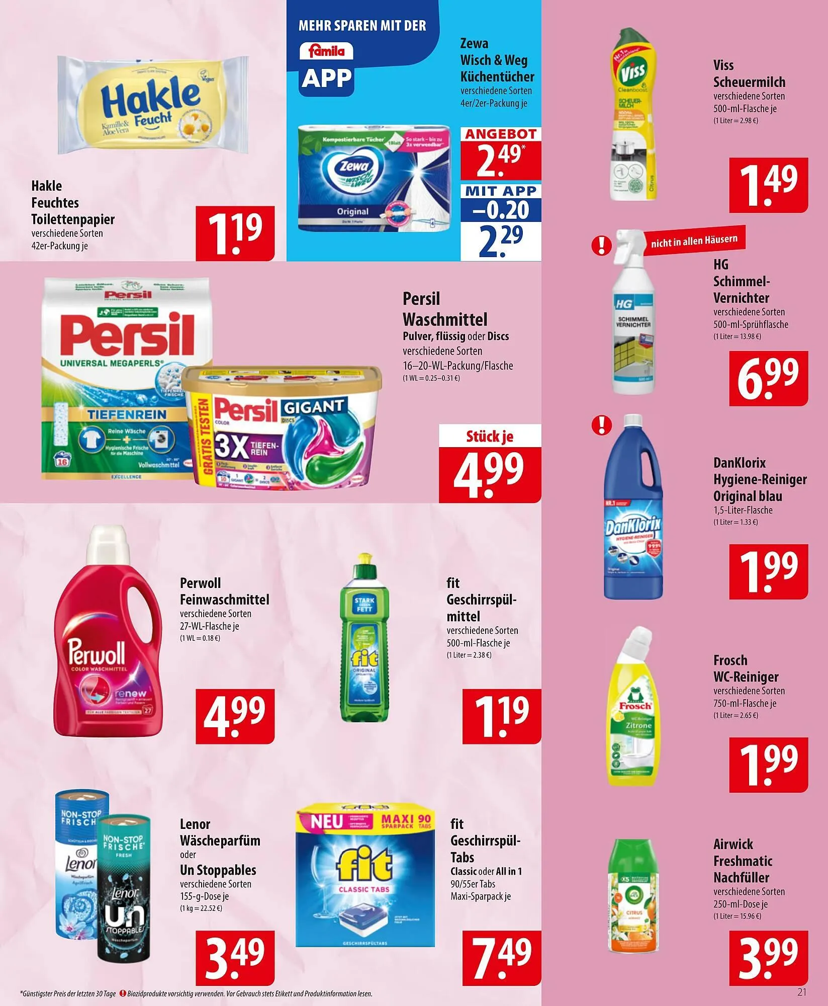 Famila Nord Ost Prospekt von 26. Januar bis 31. Januar 2026 - Prospekt seite 21