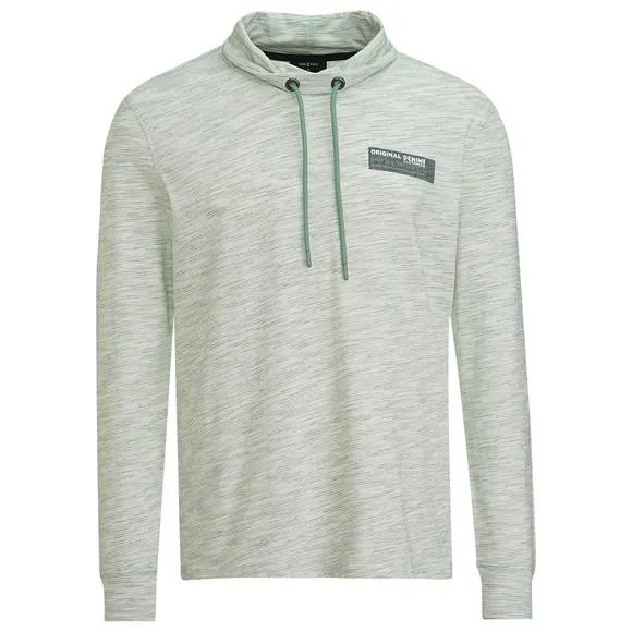 Herren Langarmshirt mit Schalkragen