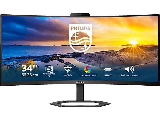 PHILIPS 34E1C5600HE 34 Zoll WQHD Monitor (4 ms Reaktionszeit