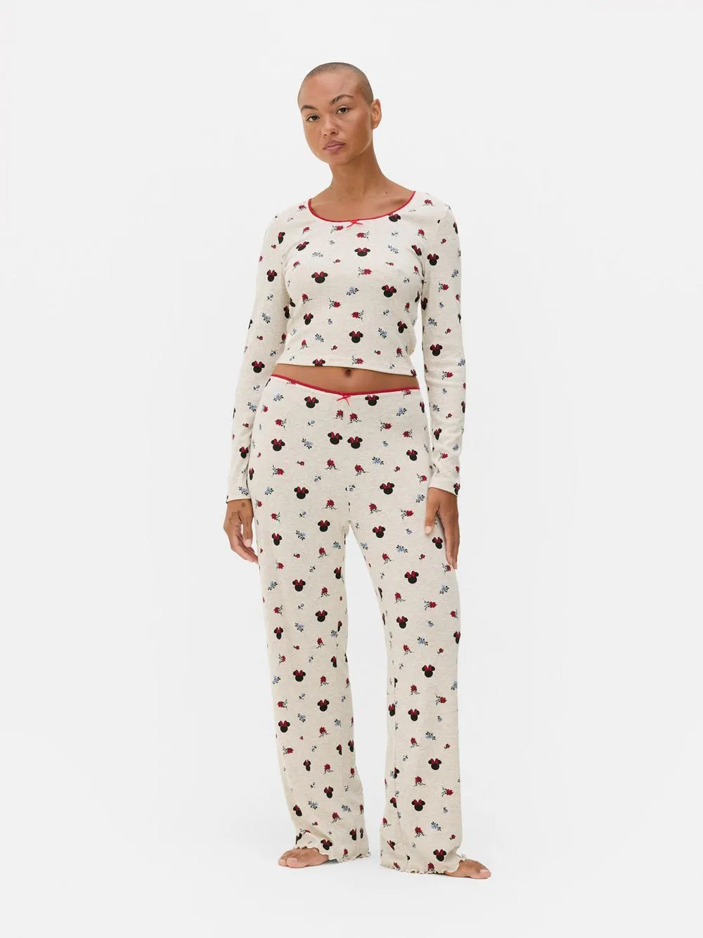 „Disney Minnie Maus“ Schlafanzugtop im Crop-Schnitt