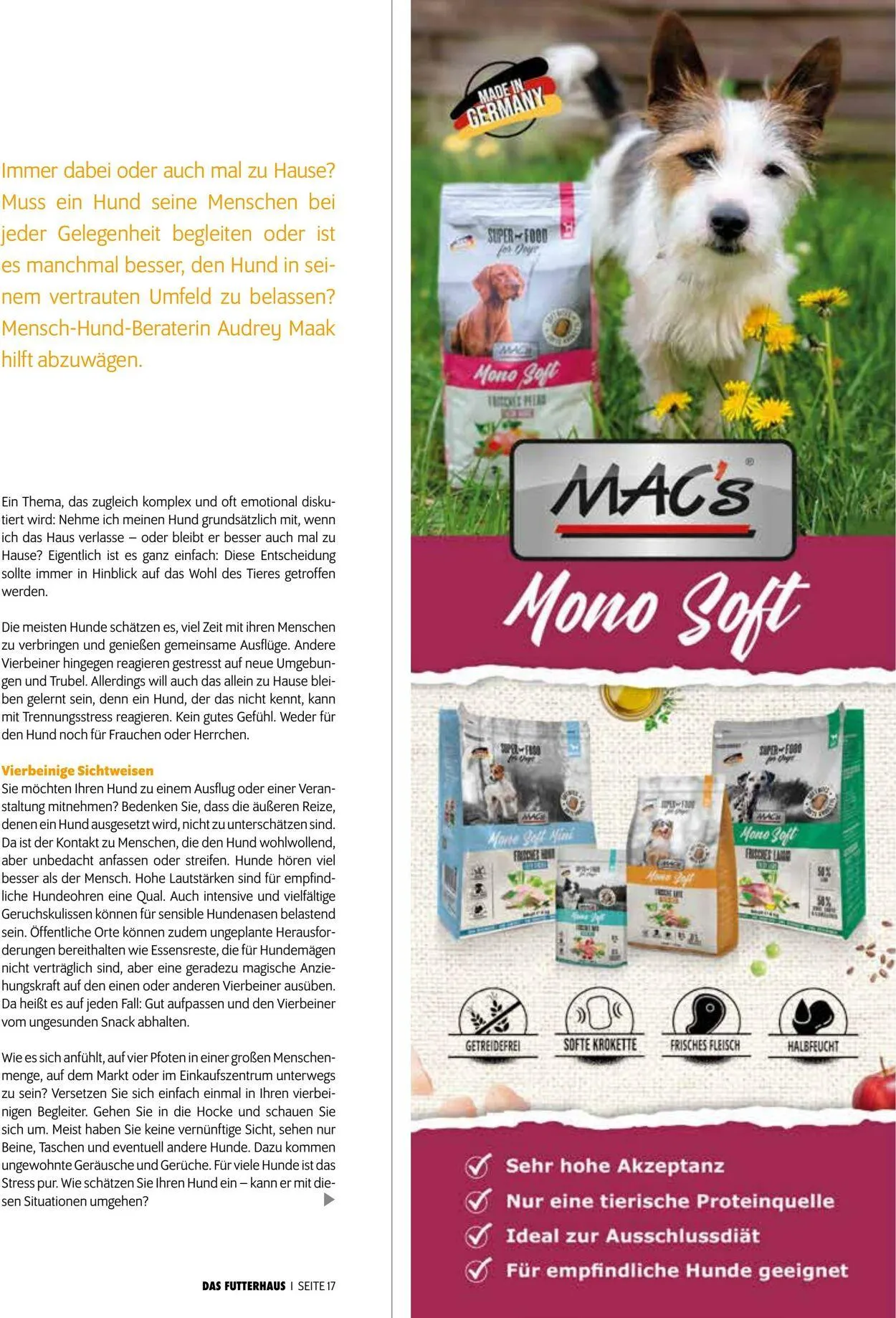 Futterhaus Aktueller Prospekt von 1. August bis 31. August 2025 - Prospekt seite 17