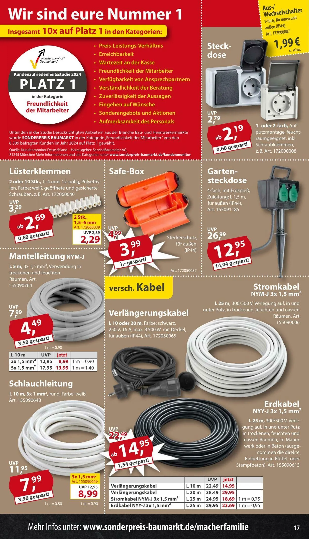 Sonderpreis Baumarkt Aktueller Prospekt von 17. März bis 30. März 2025 - Prospekt seite 17