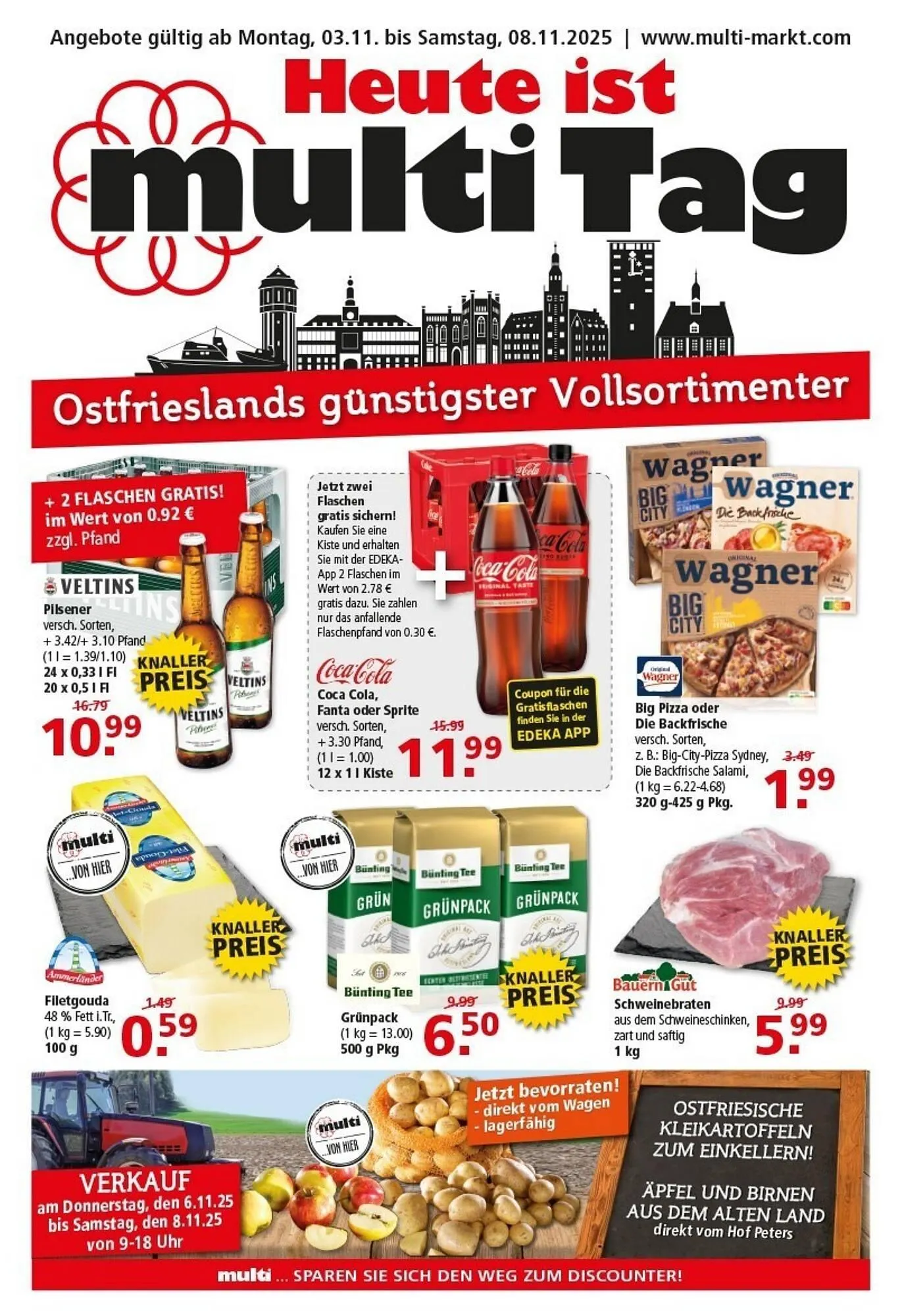 Multi Markt Prospekt von 3. November bis 8. November 2025 - Prospekt seite 1