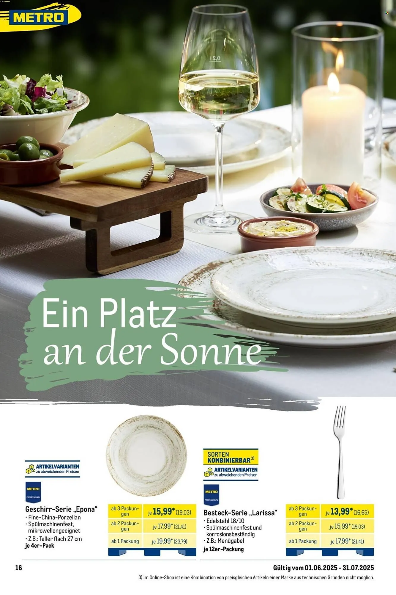 METRO Prospekt von 1. Juni bis 31. Juli 2025 - Prospekt seite 16