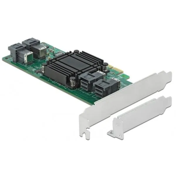 PCI Express x8 Karte zu 4 x intern SFF-8643 NVMe LP, Controller