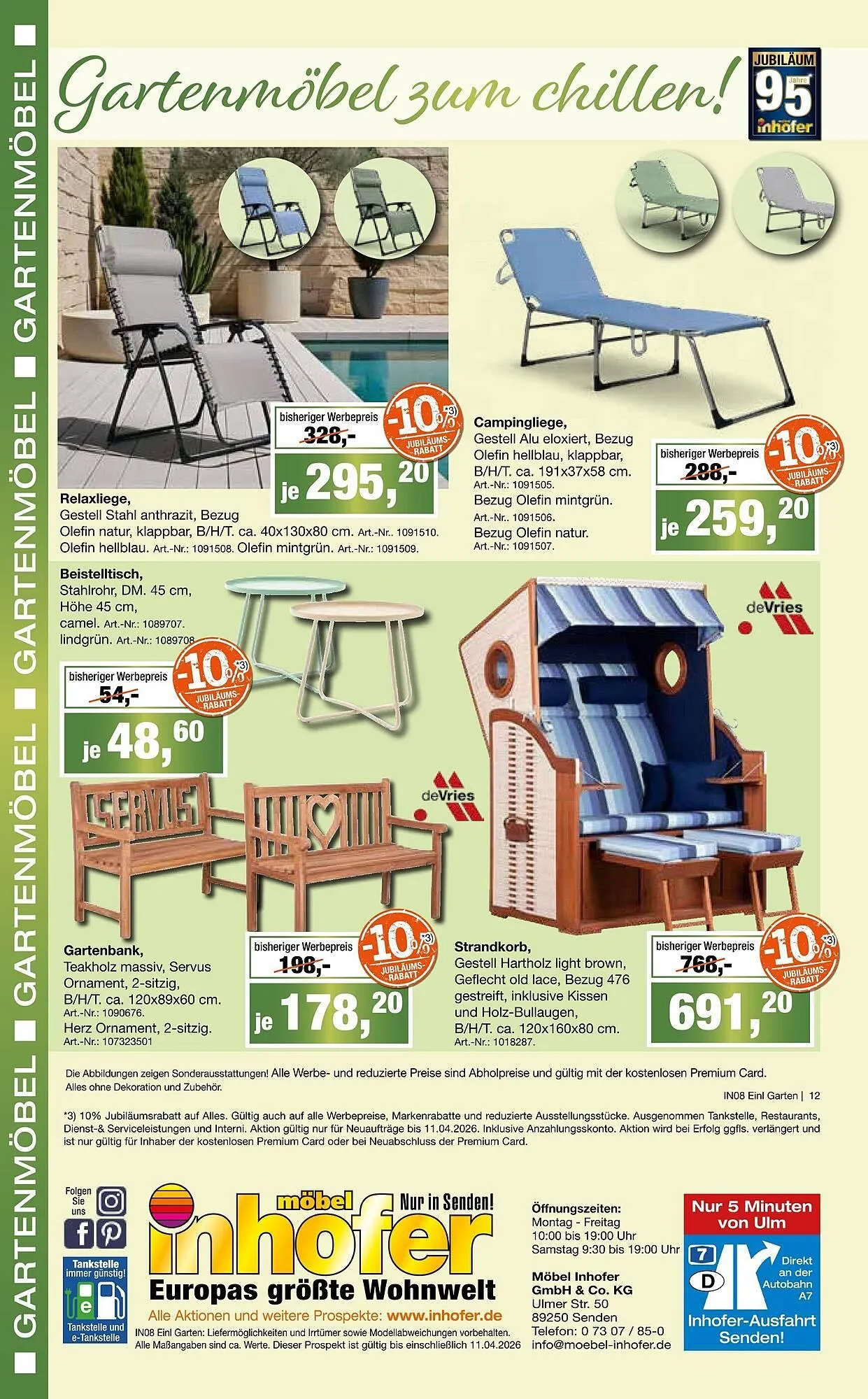 Möbel Inhofer Prospekt von 30. März bis 11. April 2026 - Prospekt seite 12
